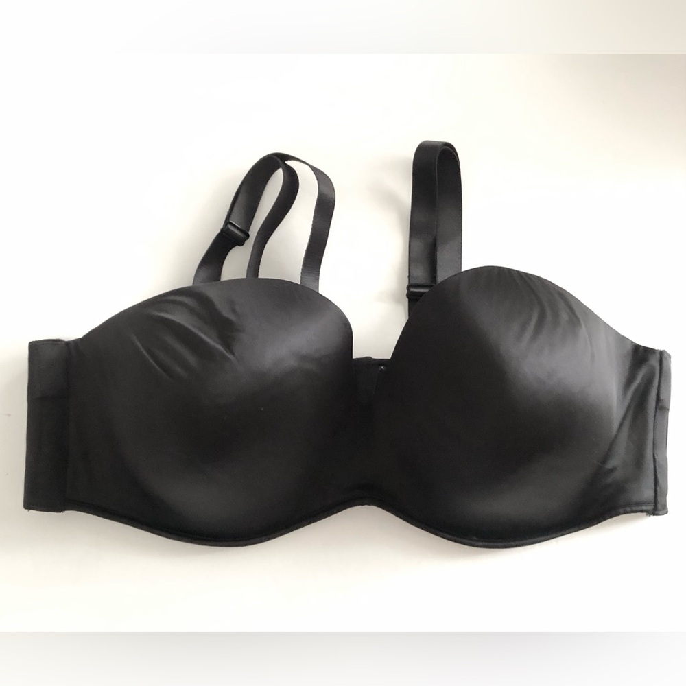 Cacique Black Strapless Convertible Smooth Bra 42DD